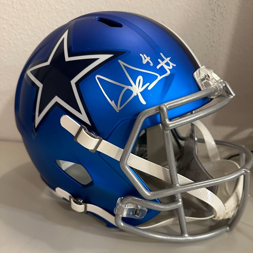 Dak Prescott Signed Full Size Helmet Dallas Cowboys #4 w JSA